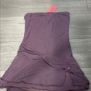Edikted Mauve Strapless Dress
